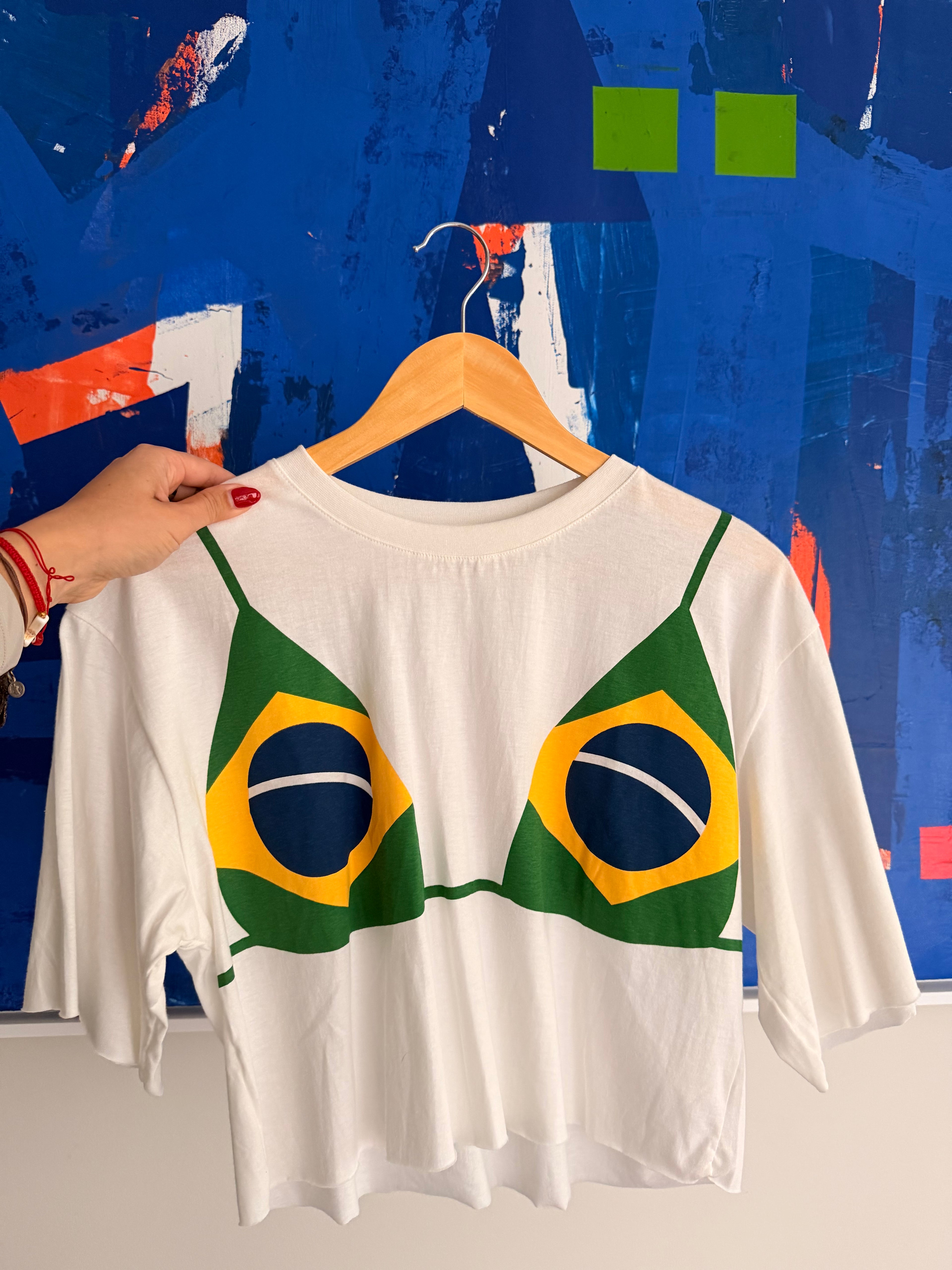 Brazil flag Crop top