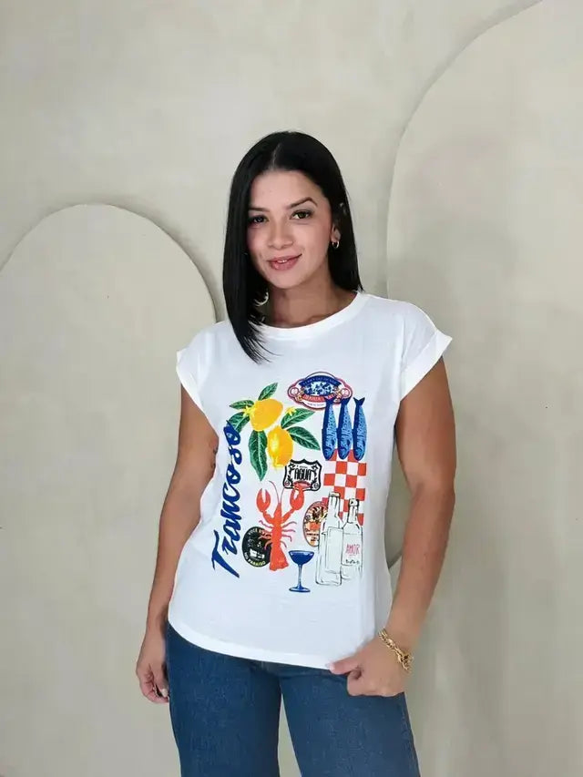 Mediterranean Market Rolled Sleeve