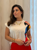 Tropical Toucan Rolled Sleeve Tee