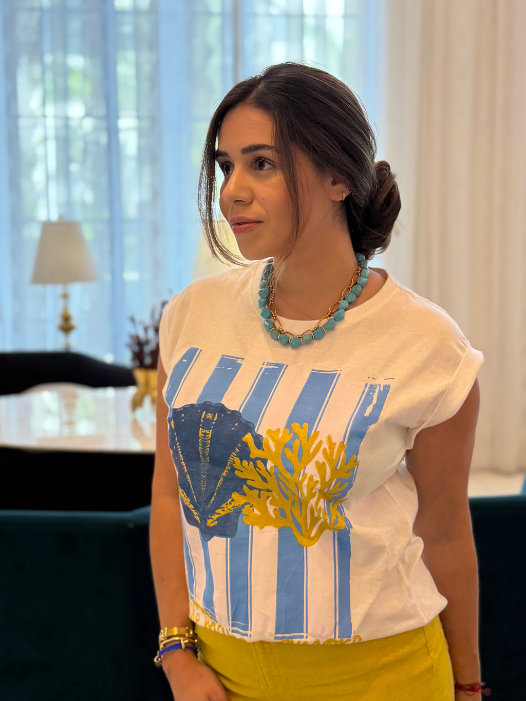 Coastal Shell Rolled Sleeve